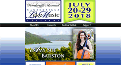 Desktop Screenshot of lakemusicfestival.org